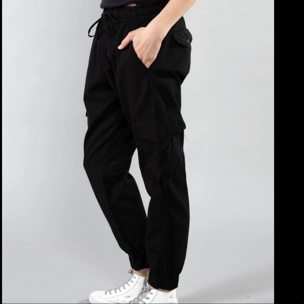 NSF Cargo Jogger Pants. Black. Size L.